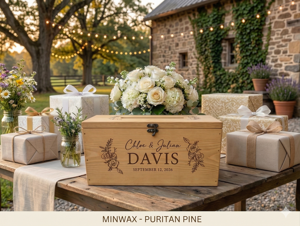 Personalized Wooden Wedding Keepsake Box