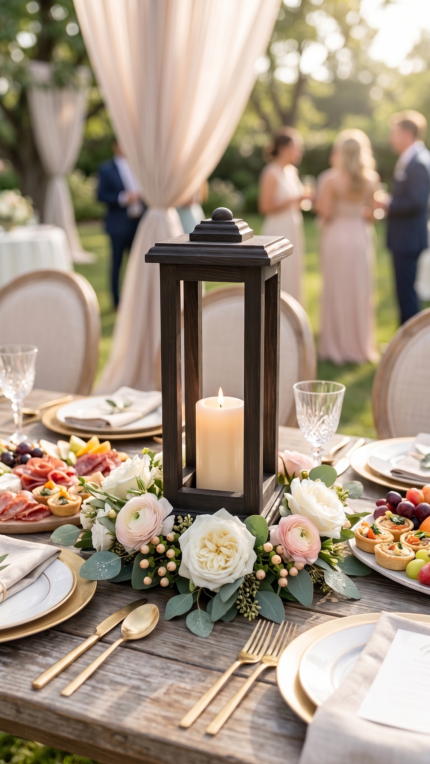 Handcrafted Rustic Wood Candle Lantern | Farmhouse Wedding Centerpiece | Reclaimed Wooden Holder