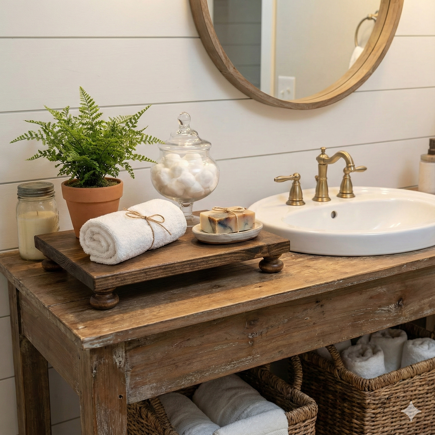 Handmade Rustic Pine Wood Display Riser | Farmhouse Table Decor Tray | Multiple Sizes