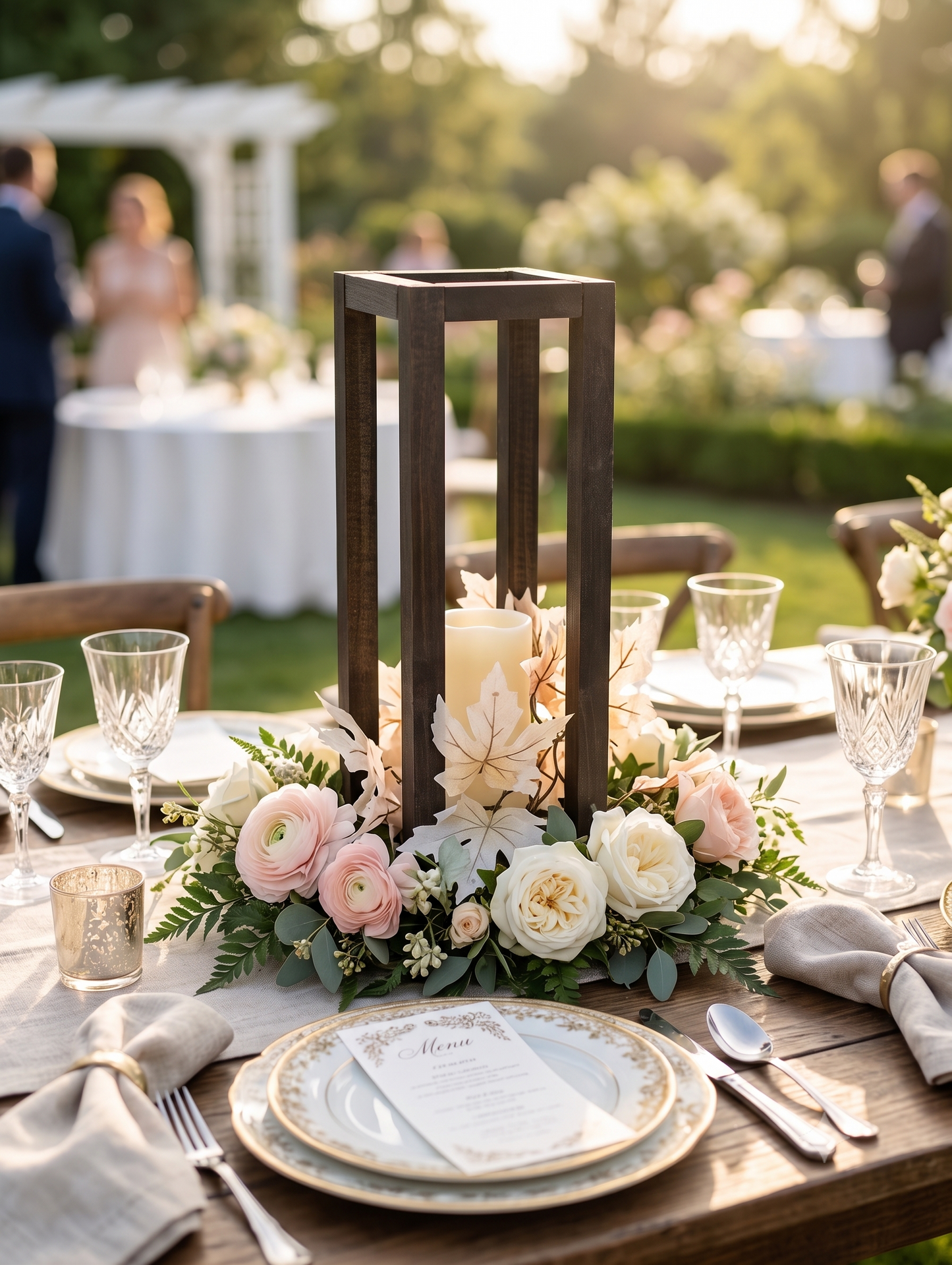 Handcrafted Pine Wood Candle Lantern | Rustic Farmhouse Wedding Centerpiece | Bulk Orders