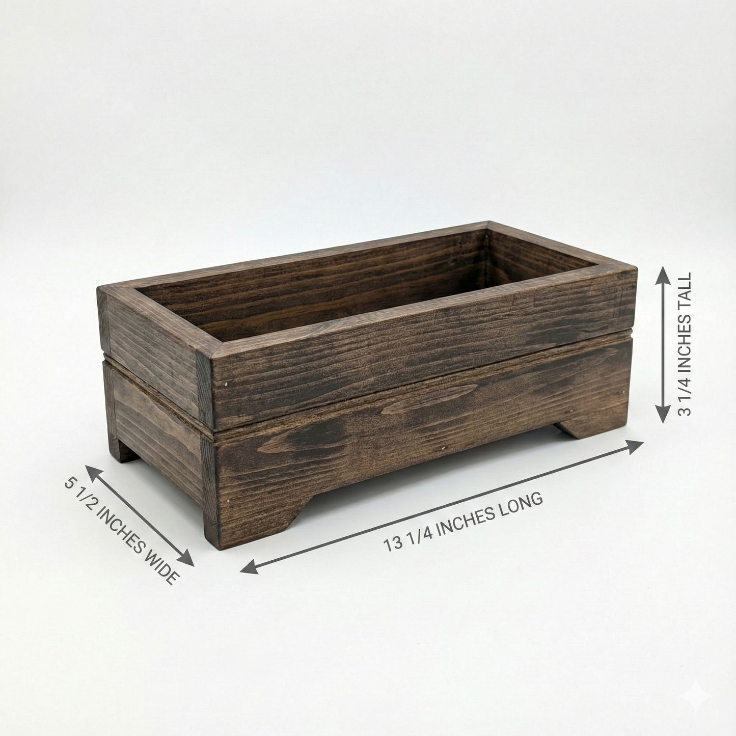 Rustic Wooden Bathroom Storage Box: Farmhouse Decor
