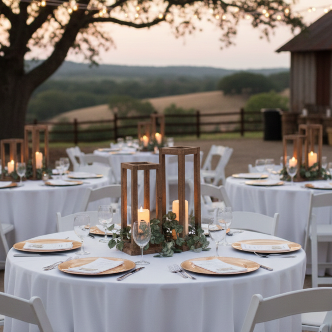 Handcrafted Pine Wood Candle Lantern | Rustic Farmhouse Wedding Centerpiece | Bulk Orders